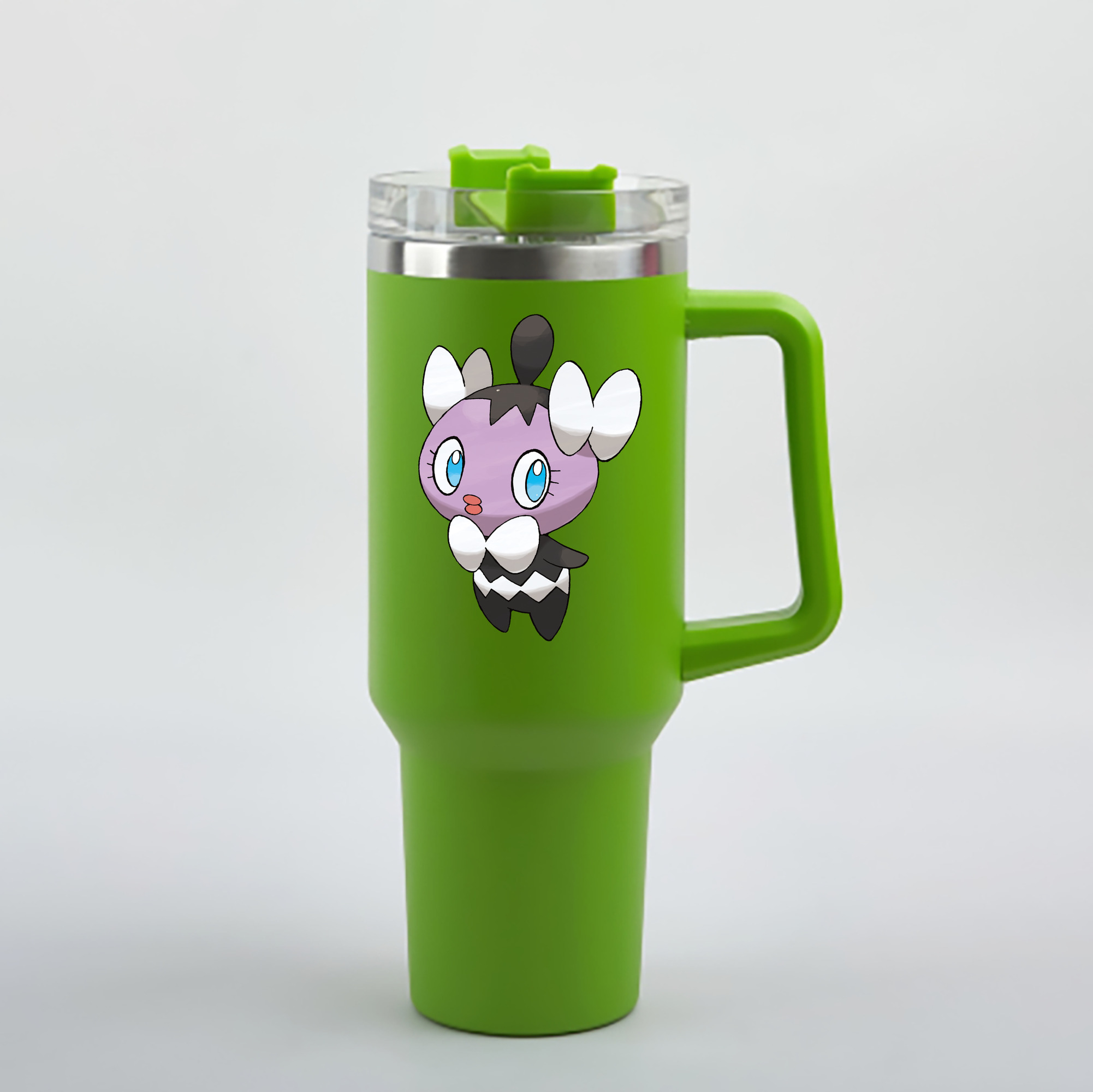 （画像用） ポケットモンスター Pokémon 1200mL車用タンブラー - クリスタルステッカー（プラスチックストロー付き）